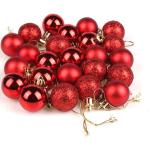 Reduzierte Rote Weihnachtsdeko mit Ornament-Motiv 