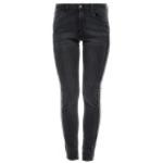 Dunkelgraue Super Skinny s.Oliver Slim Fit Jeans mit Reißverschluss aus Baumwolle für Damen Größe XS Weite 44 