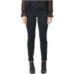 Schwarze Super Skinny s.Oliver Slim Fit Jeans mit Reißverschluss aus Baumwolle für Damen Größe L Weite 42 