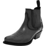 Graue Cowboy-Boots & Cowboystiefeletten in Normalweite aus Textil für Damen Größe 37 mit Absatzhöhe 3cm bis 5cm 