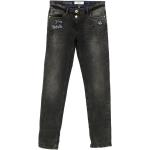 Schwarze CECIL Charlize Slim Fit Jeans mit Reißverschluss aus Baumwolle für Damen Größe XS 