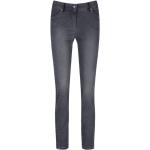 Dunkelgraue Gerry Weber Skinny Jeans mit Reißverschluss aus Baumwolle maschinenwaschbar für Damen Größe L 