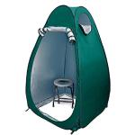 24ocean WC Klo-Set - Klapptoilette grau mit Pop-Up Zelt Duschzelt Umkleidezelt, Farbe:grün