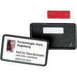 25 Namensschilder schwarz 7,5x4cm Clip Card mit Magnet magnetisch 8129 Durable