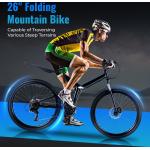 26" Mountainbikes Klappfahrrad Jugendfahrrad MTB Downhill Fahrrad Racing Road Bike für Unisex Schwarz