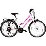 26 Zoll Mädchen Fahrrad Damen Fahrrad Citybike 21 Gang Shimano Drehschaltung RH ca 47cm Weiss pink -050