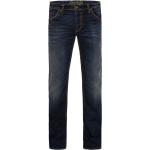 Dunkelblaue Gesteppte Camp David Blue Stretch-Jeans mit Reißverschluss aus Denim für Herren Größe L 