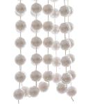 Lichterkette Perlen 20 Birnen Deko Feier Perlenkette Perlengirlande Trafo weiß