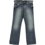 Blaue WRANGLER Bootcut Jeans mit Reißverschluss aus Baumwolle für Herren Größe L 