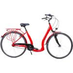 28 Zoll Alu Fahrrad City Bike Shimano 7 Gang Nexus Nabe Tiefeinsteiger Rot