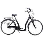 28 Zoll City Bike Damen Fahrrad 7 Gang Tiefeinsteig Rücktritt LED schwarz matt