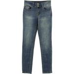 Graue Buena Vista Slim Fit Jeans mit Reißverschluss aus Baumwolle für Damen Größe XL 