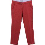 Rote Slim Fit Jeans mit Reißverschluss aus Baumwolle für Herren Größe L Weite 25 