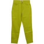 Gelbe Brax Slim Fit Jeans mit Reißverschluss aus Baumwolle für Damen Größe XS Weite 36 