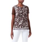 Braune Kurzärmelige Gerry Weber Rundhals-Ausschnitt T-Shirts aus Jersey für Damen Größe M für den für den Sommer 