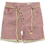 Pinke Gestreifte Miracle of Denim Jeans-Shorts mit Reißverschluss aus Denim für Damen Größe XL für den für den Sommer 