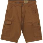 Braune WRANGLER Cargo-Shorts mit Reißverschluss aus Baumwolle für Herren 