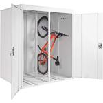 Hellgraue MCW Fahrradboxen Für 2 Fahrräder abschließbar 