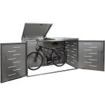 MCW Fahrradboxen Für 2 Fahrräder aus Edelstahl abschließbar 