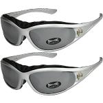 2er Pack Choppers 911 Sonnenbrillen Motorradbrille - 1x Modell 06 (silber/schwarz getönt und silber verspiegelt) und 1x Modell 06 (silber/schwarz getönt und silber verspiegelt) - Modell 06 + 06 -