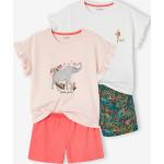 Rosa Unifarbene Vertbaudet Kurze Kinderschlafanzüge aus Baumwolle für Mädchen Größe 146 2-teilig 