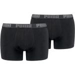 Reduzierte Schwarze Puma Basic Herrenboxershorts aus Baumwolle Größe L 2-teilig 