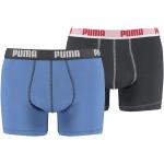 Reduzierte Blaue Puma Basic Herrenboxershorts aus Baumwolle Größe S 2-teilig 