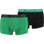 Reduzierte Grüne Puma Basic Herrenboxershorts aus Baumwolle Größe M 2-teilig 