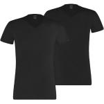 Reduzierte Schwarze Puma Basic V-Ausschnitt T-Shirts aus Baumwolle für Herren Größe S 2-teilig 