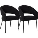 Schwarze Moderne Armlehnstühle aus Stoff Breite 50-100cm, Höhe 50-100cm, Tiefe 50-100cm 2-teilig 