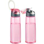 2er-Set BPA-freie Kunststoff-Trinkflaschen mit Einhand-Verschluss