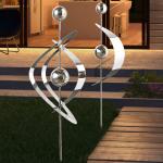 Silberne Moderne Boltze Gartenstecker Sets aus Edelstahl 2-teilig 