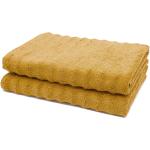 Senfgelbe Badehandtücher & Badetücher aus Baumwolle maschinenwaschbar 70x140 2-teilig 