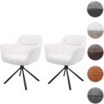 Weiße Moderne Mendler Designer Stühle aus Textil gepolstert Breite 50-100cm, Höhe 50-100cm, Tiefe 50-100cm 2-teilig 