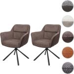 Braune Moderne Mendler Designer Stühle aus Textil gepolstert Breite 50-100cm, Höhe 50-100cm, Tiefe 50-100cm 2-teilig 