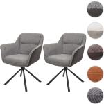 Graue Moderne Mendler Designer Stühle aus Textil gepolstert Breite 50-100cm, Höhe 50-100cm, Tiefe 50-100cm 2-teilig 