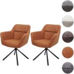 Braune Moderne Mendler Designer Stühle aus Textil gepolstert Breite 50-100cm, Höhe 50-100cm, Tiefe 50-100cm 2-teilig 
