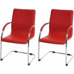 Rote Moderne Schwingstühle aus Metall mit Armlehne Breite 0-50cm, Höhe 0-50cm, Tiefe 0-50cm 2-teilig 