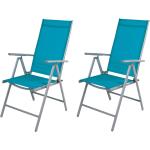 Silbergraue Moderne Mojawo Gartenstühle & Balkonstühle aus Aluminium Outdoor Breite 100-150cm, Höhe 100-150cm, Tiefe 50-100cm 2-teilig 