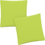 Reduzierte Apfelgrüne Kissenbezüge & Kissenhüllen mit Reißverschluss aus Jersey maschinenwaschbar 40x60 2-teilig 