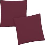 Reduzierte Bordeauxrote Kissenbezüge & Kissenhüllen mit Reißverschluss aus Jersey maschinenwaschbar 40x80 2-teilig 