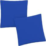 Reduzierte Royalblaue Kissenbezüge & Kissenhüllen mit Reißverschluss aus Jersey maschinenwaschbar 40x60 2-teilig 