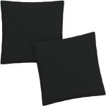 Reduzierte Schwarze Kissenbezüge & Kissenhüllen aus Jersey maschinenwaschbar 40x80 2-teilig 
