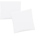 Reduzierte Weiße Quadratische Kissenbezüge & Kissenhüllen mit Reißverschluss aus Jersey maschinenwaschbar 40x40 2-teilig 