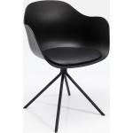 Schwarze Moderne KARE DESIGN Designer Stühle aus Kunstleder 2-teilig 