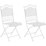 Weiße Antike Gartenstühle & Balkonstühle aus Polyrattan Breite 0-50cm, Höhe 0-50cm, Tiefe 0-50cm 2-teilig 