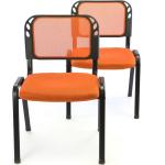 Orange Nexos Trading Konferenzstühle & Besucherstühle aus Metall gepolstert 2-teilig 