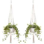 Makramee Runde Pflanzenampeln & Blumenampeln aus Baumwolle Indoor 2-teilig 