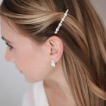 Silberne Haarnadeln mit Perlen 2-teilig für die Braut 