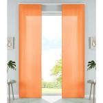 Reduzierte Orange Unifarbene Moderne gardinenbox Schiebegardinen & Schiebevorhänge matt aus Textil blickdicht 2-teilig 